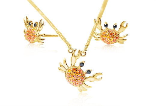 Sterling Silver Crab Necklace