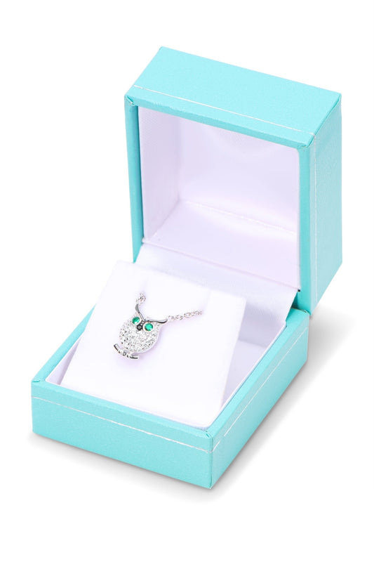 Sterling Silver Dainty Owl Charm Necklace