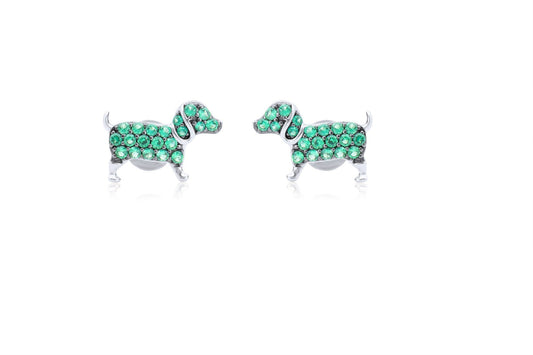 Sterling Silver Dog Earrings