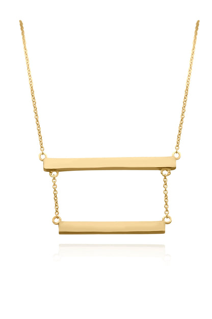 Sterling Silver Double Bar Necklace