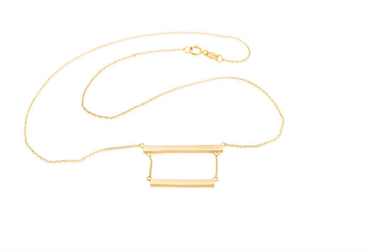 Sterling Silver Double Bar Necklace