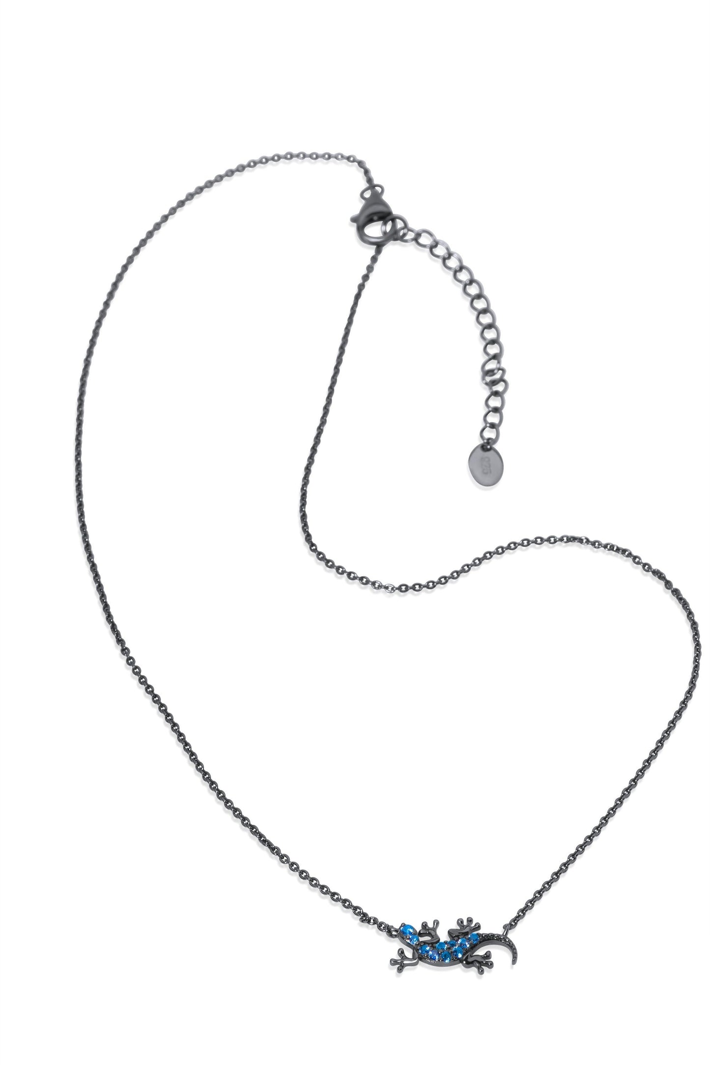 Sterling Silver Gecko Lizard Necklace