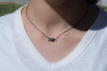 Sterling Silver Gecko Lizard Necklace