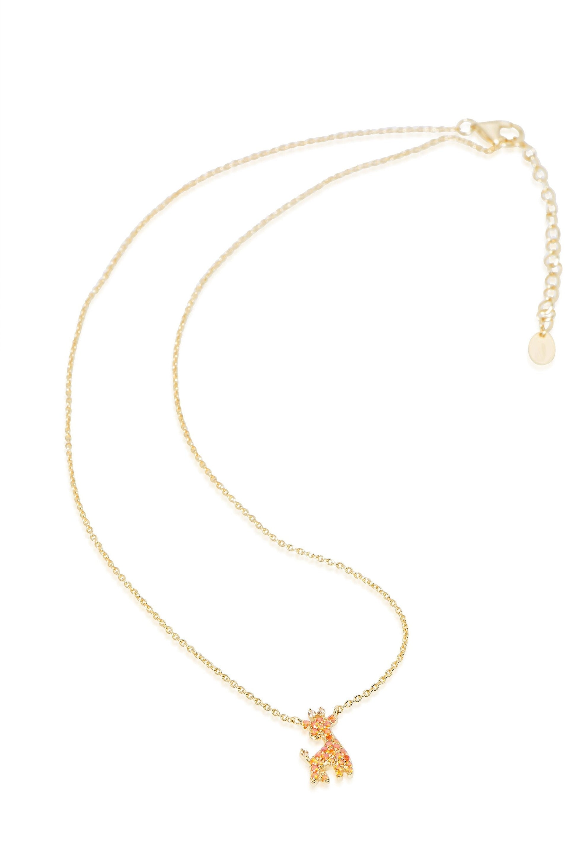 Sterling Silver Giraffe Charm Necklace