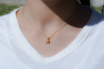 Sterling Silver Giraffe Charm Necklace