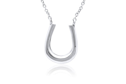 Sterling Silver Lucky Horseshoe Layering Necklace