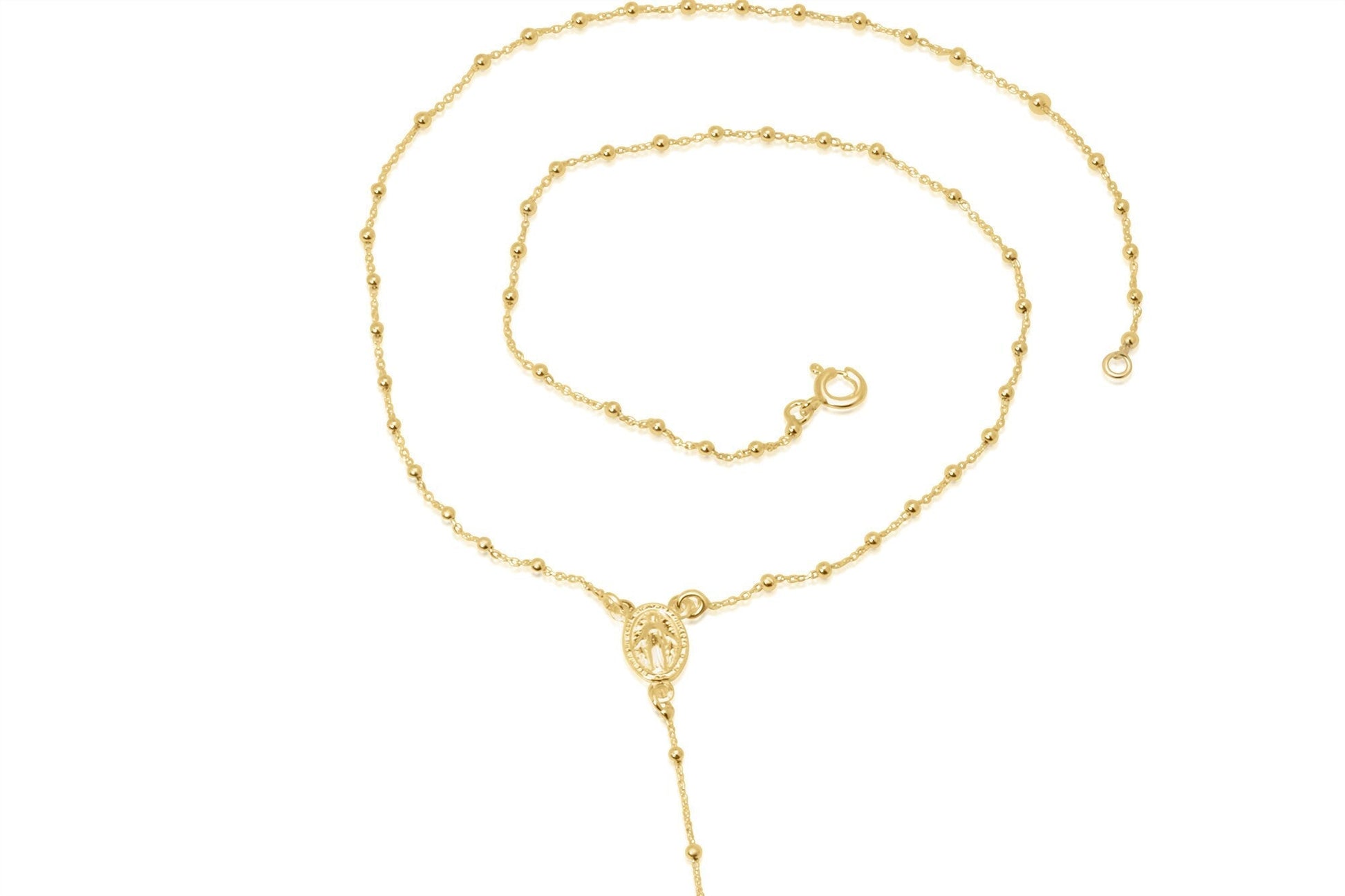Sterling Silver Rosary Necklace