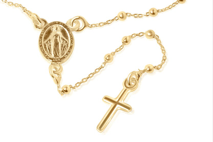 Sterling Silver Rosary Necklace