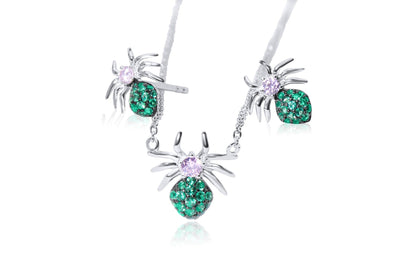 Sterling Silver Spider Necklace