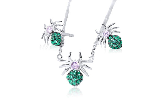 Sterling Silver Spider Necklace