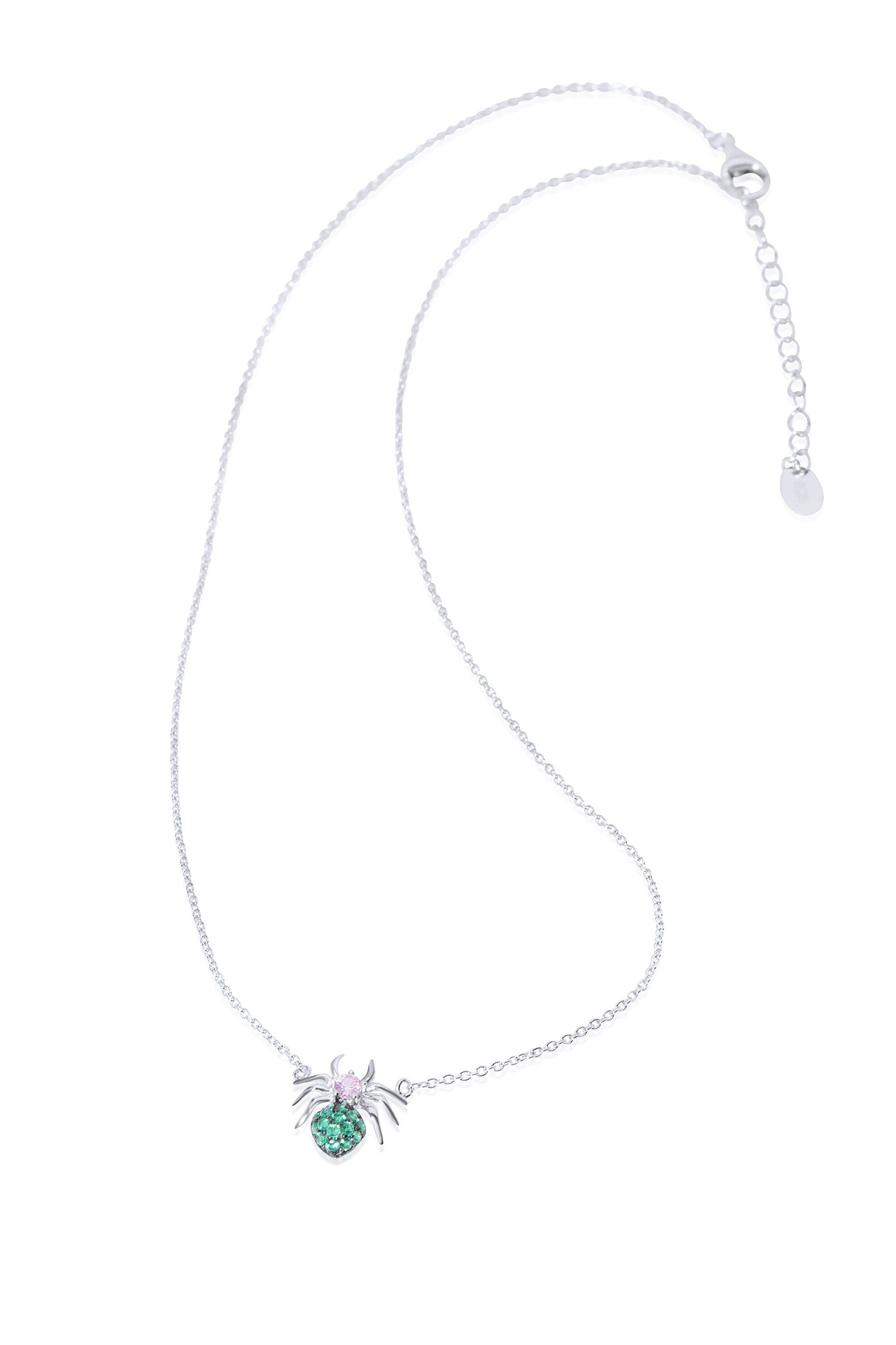 Sterling Silver Spider Necklace