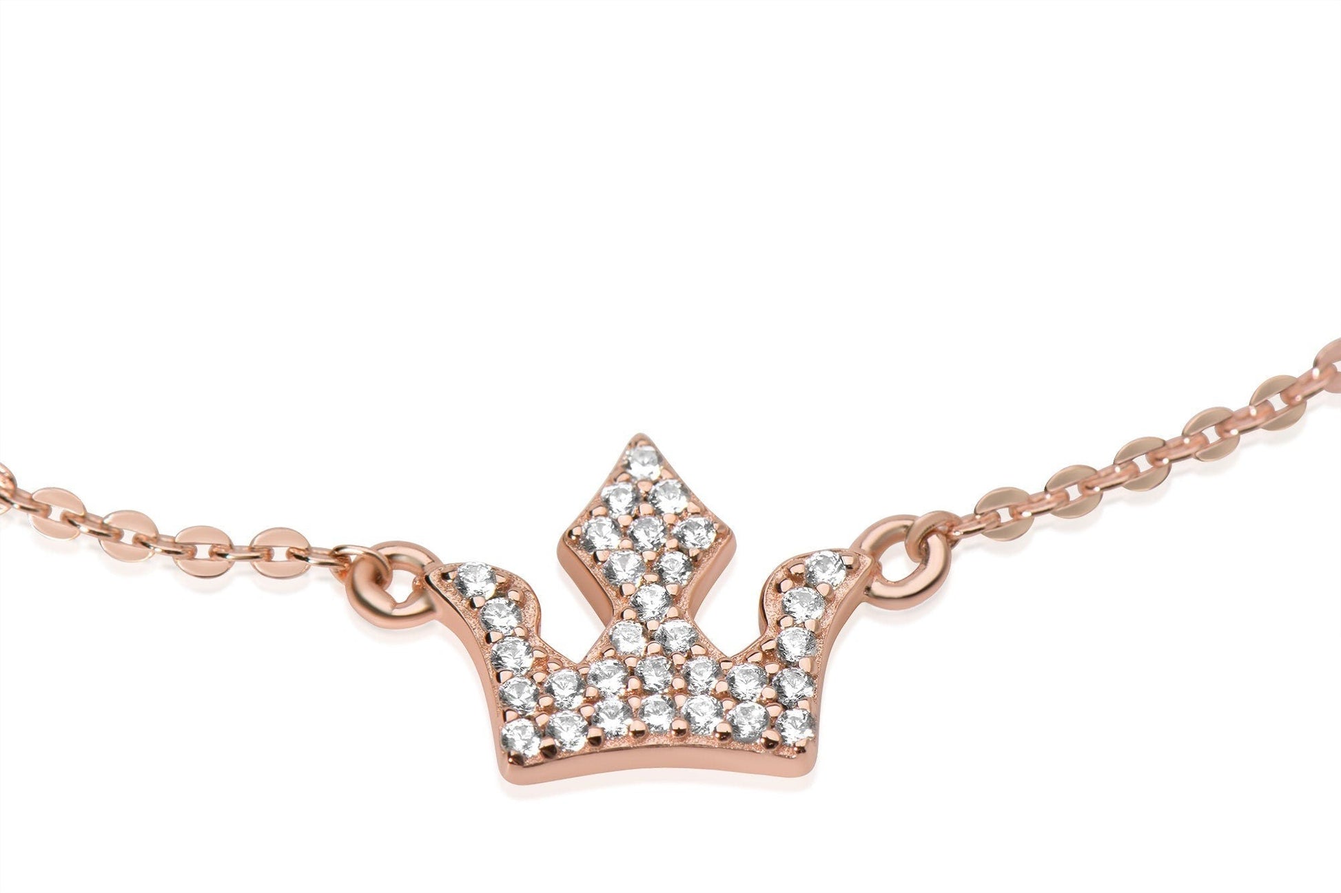 Three Crown Rose Gold Necklace