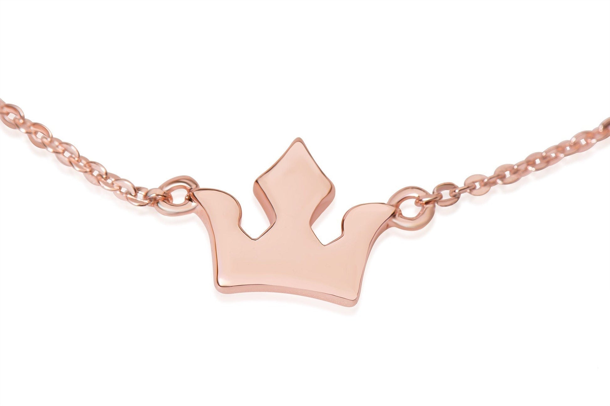 Three Crown Rose Gold Necklace